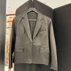 Nili Lotan Leather Blazer